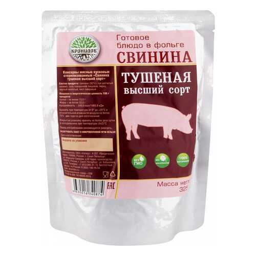 Готовое блюдо Кронидов свинина тушеная 325 г