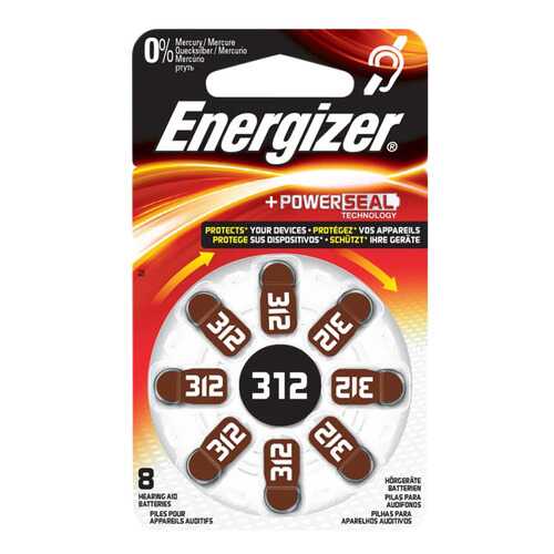 Батарейка Energizer Hearing Zinc Air 312 DP-8 8 шт