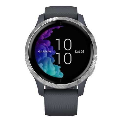 Спортивные наручные часы Garmin Venu Blue Granite/Silver