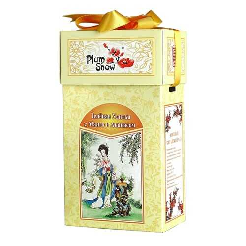 Чай Plum Snow Зелёная Улитка с Манго и Ананасом, зелёный листовой, 100 гр