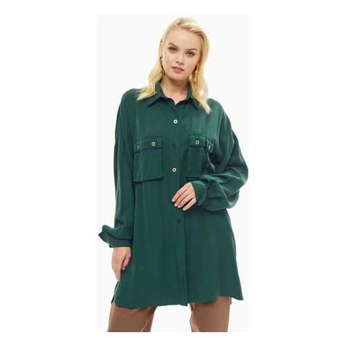 Рубашка женская UNU Clothing 10010219 зеленая ONE SIZE
