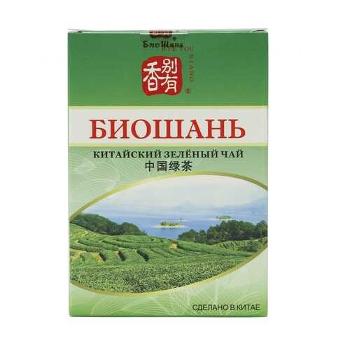 Чай БиоШань China Green Tea, зеленый листовой, 80 гр