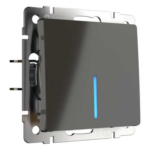 Выключатель Werkel WL07-SW-1G-LED серо-коричневый