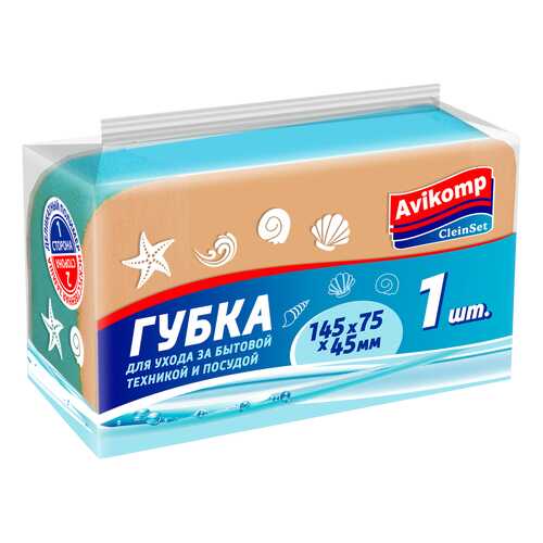 Ak clein set губка для ухода за бытовой техникой и посудой, деликат.полимер+иск.замша