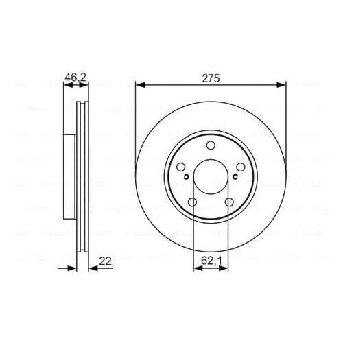 Тормозной диск Bosch 0986479R97