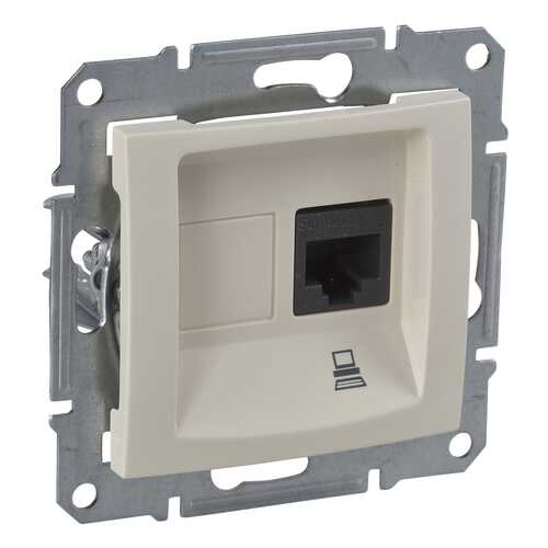 Механизм компьютерной розетки СП Schneider Electric Sedna, одномодульный, RJ45, бежевый