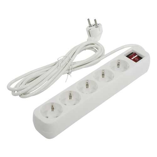 Удлинитель Defender S530, 5 розеток, 3 м, White