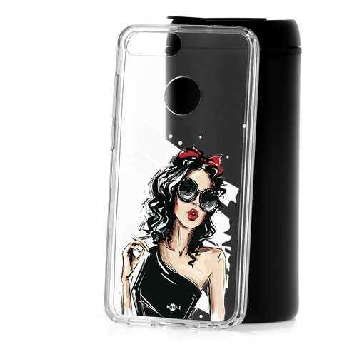 Чехол Huawei Honor 9 Lite Kruche Print Фэшн леди