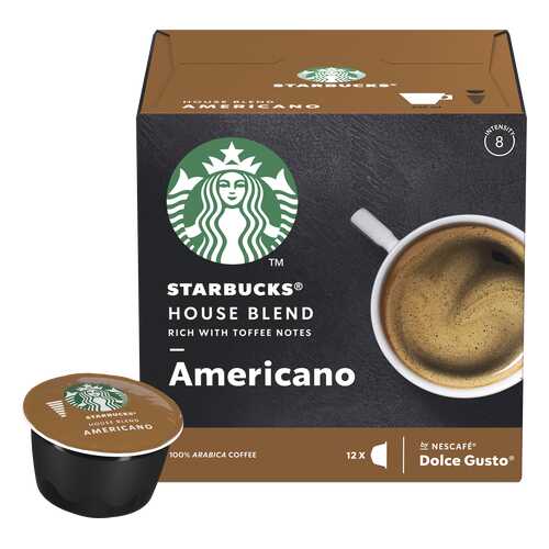 Кофе в капсулах Starbucks House Blend Americano для Nescafe Dolce Gusto 12 шт