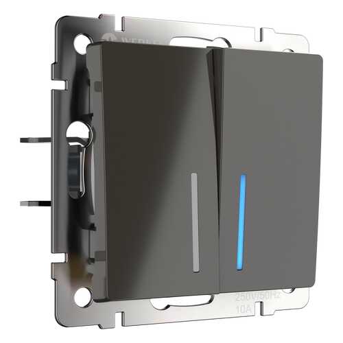 Выключатель Werkel WL07-SW-2G-LED серо-коричневый