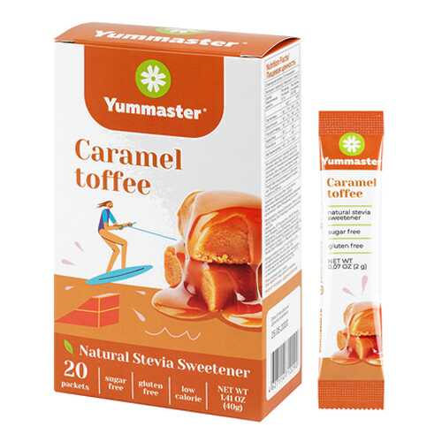Заменитель сахара со вкусом Карамель тоффи Yummaster 20 шт.