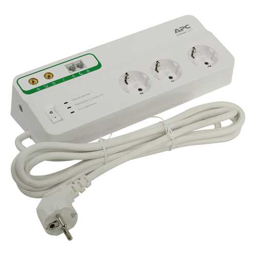 Сетевой фильтр APC PMH63VT-RS, 6 розеток, 3 м, White