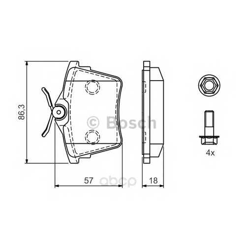 Тормозные колодки дисковые Bosch 0986494095