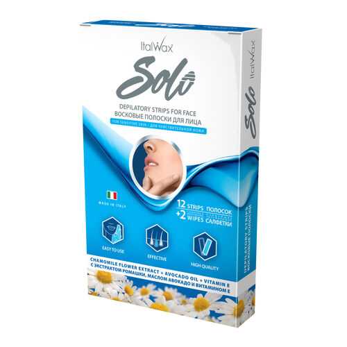 Восковые полоски для депиляции Italwax Solo Для тела 12 шт