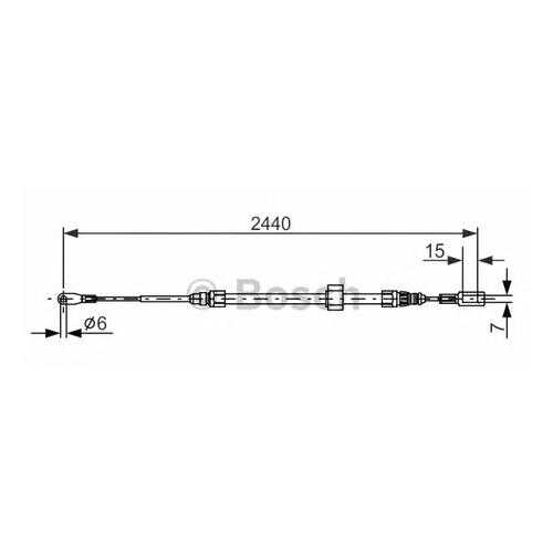 Трос cтояночного тормоза Bosch 1987477880