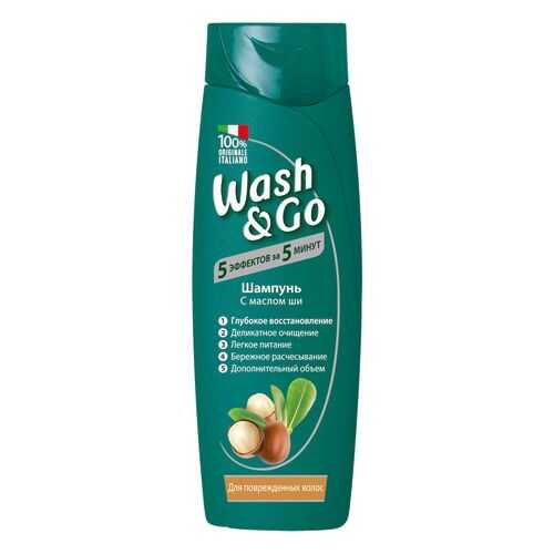 Шампунь Wash&Go с маслом ши для поврежденных волос 400мл