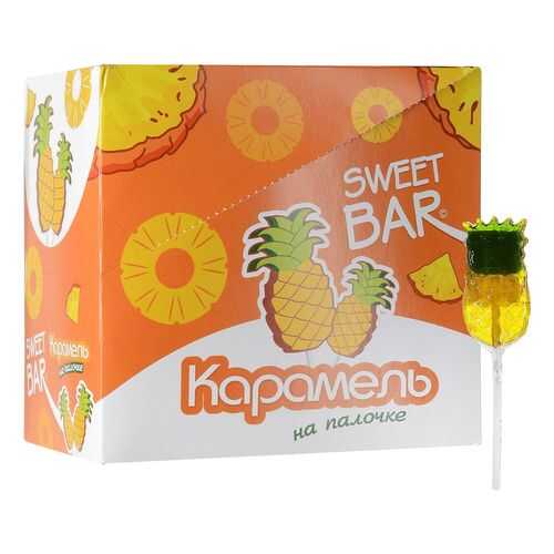 Карамель на палочке Sweet Bar в форме ананаса 15 шт