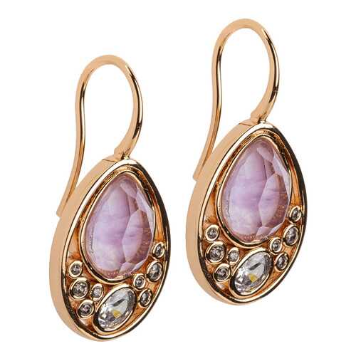 Серьги женские Fiore Luna 16A21EF002XU08 золотистые/фиолетовые