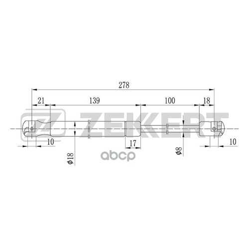 Амортизатор Багажника/капота Zekkert GF1500