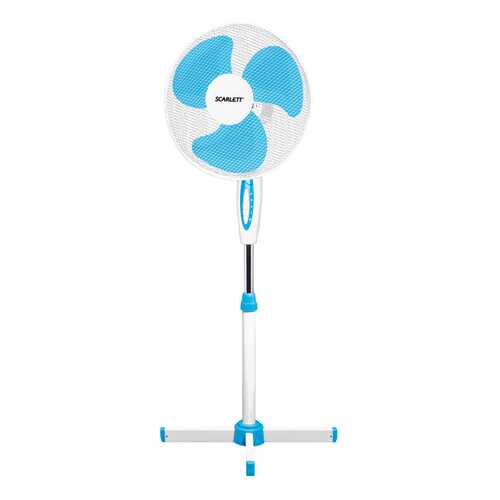 Вентилятор напольный Scarlett SC-SF111B04 white/blue