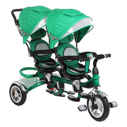 Велосипед трехколесный Capella Twist Trike 360 для двойни зеленый
