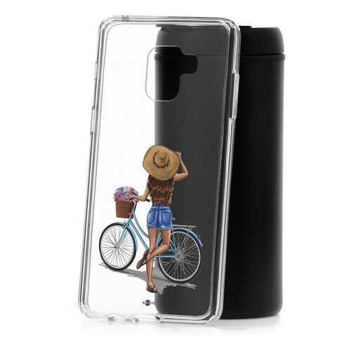 Чехол Samsung Galaxy A8+ 2018 (A730) Kruche Print Велосипедная прогулка