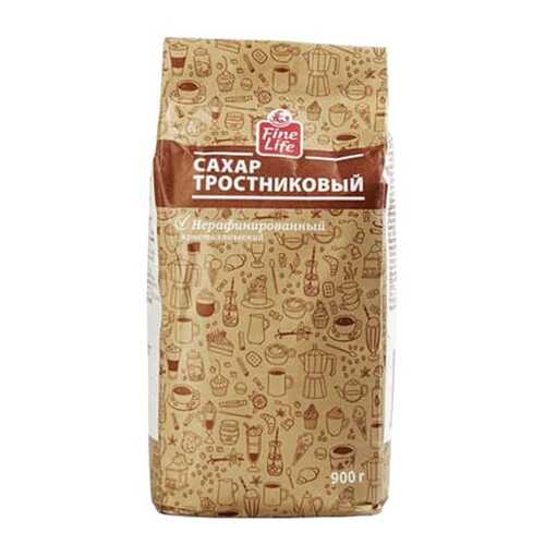Сахар Fine Life тростниковый нерафинированный кристаллический 900 г