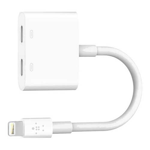 Переходник Belkin Lightning Audio + Charge RockStar для iPhone7/7Plus White (F8J198dsWHT)