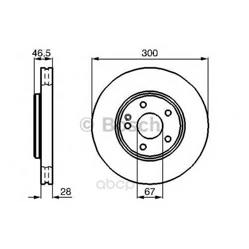 Тормозной диск Bosch 0986478876 передний