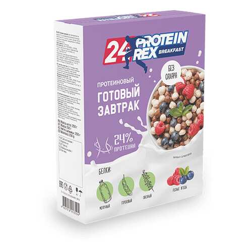 Готовый завтрак с высоким содержанием протеина ProteinRex BREAKFAST лесные ягоды