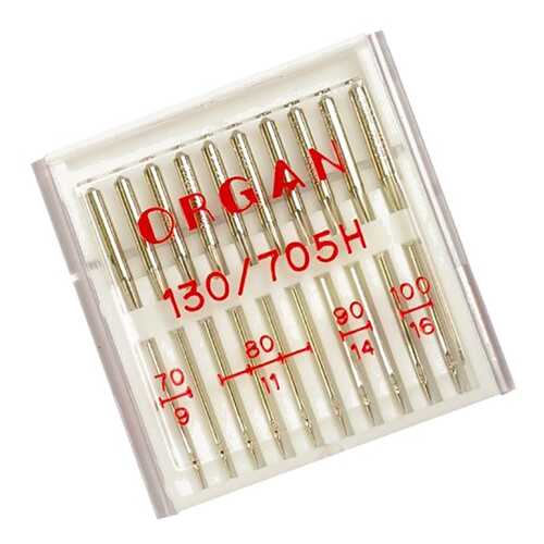 Иглы Organ универсальные №70-100 для БШМ упак,10 игл