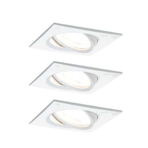 Светильник ввстраиваемый, комплект Nova LED 3x6,5 GU10 Ws mt 93436
