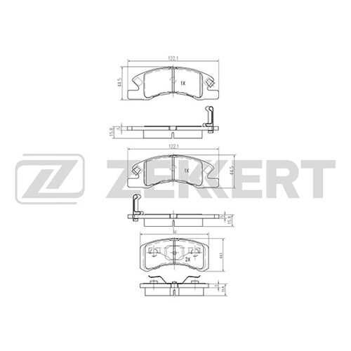Комплект тормозных колодок, дисковый тормоз ZEKKERT BS-2093