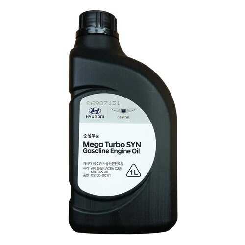 Моторное масло HYUNDAI Mega Turbo SYN Gasoline Engine Oil SAE 0W-30 (1л)