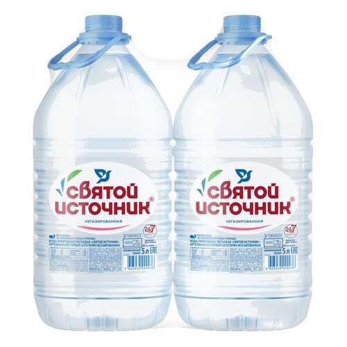 Вода питьевая Святой источник негазированная 5л/2
