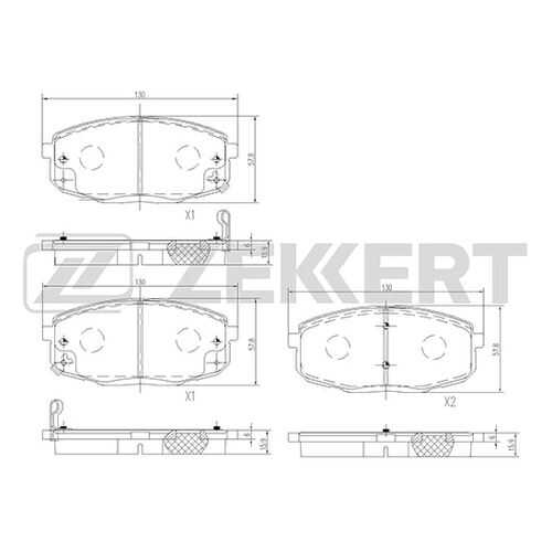 Комплект тормозных колодок, дисковый тормоз ZEKKERT BS-1762