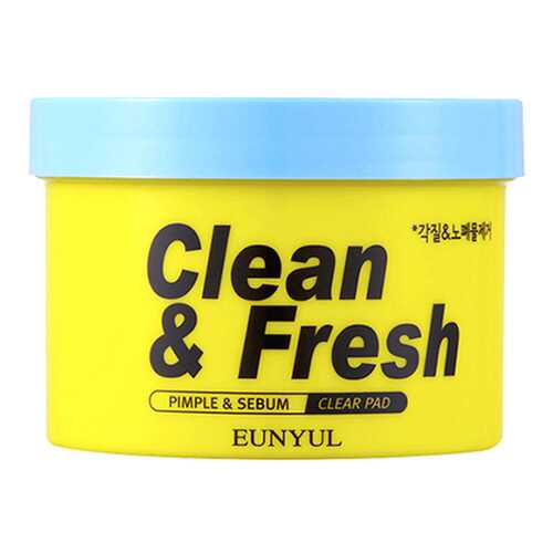 EUNYUL Очищающие диски EUNYUL Clean & Fresh Pimple & Sebum Clear Pad с кислотами, 170 мл,