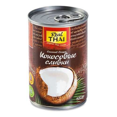 Сливки кокосовые Real Thai 400мл ж/б Таиланд