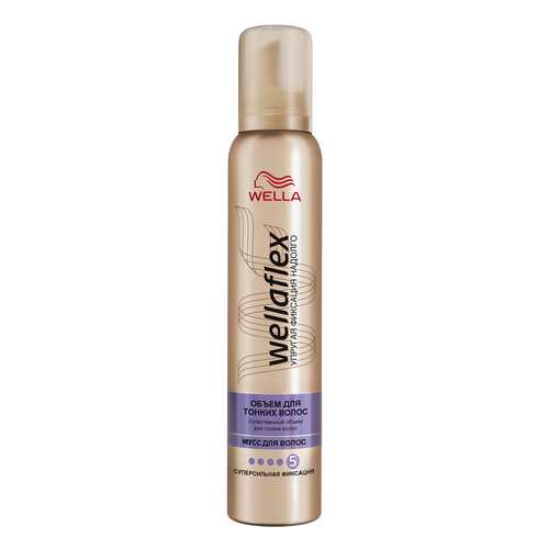 Мусс для волос Wella Wellaflex Объем для тонких волос суперсильной фиксации 200 мл