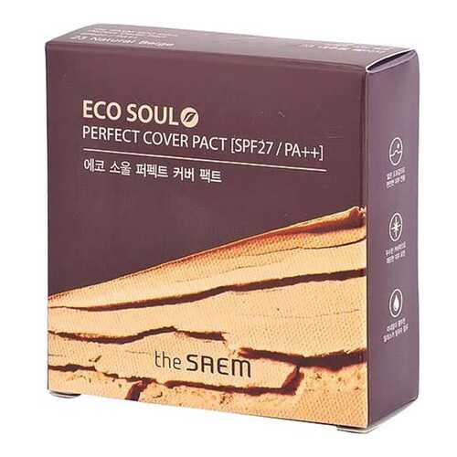 Пудра компактная The Saem Eco Soul Perfect Cover Pact, 23 тон, Бежевый, 11 г