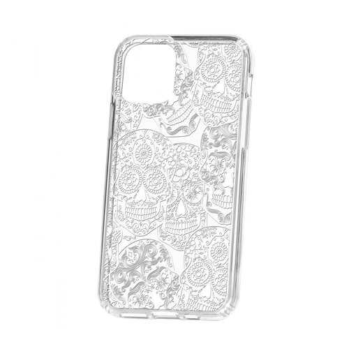Чехол Kruche iP 11 Pro Print Skull White