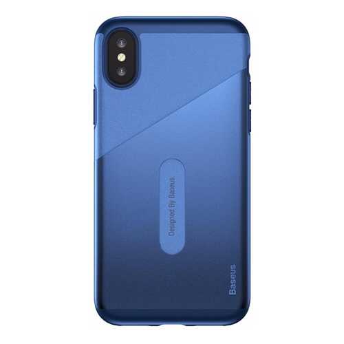 Чехол Baseus Card Pocket Case (WIAPIPHX-KA15) для Apple iPhone X (Dark Blue)