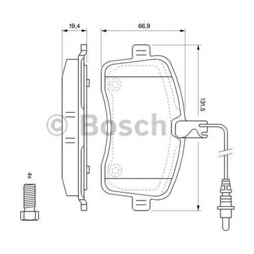 Комплект тормозных колодок Bosch 0986494097