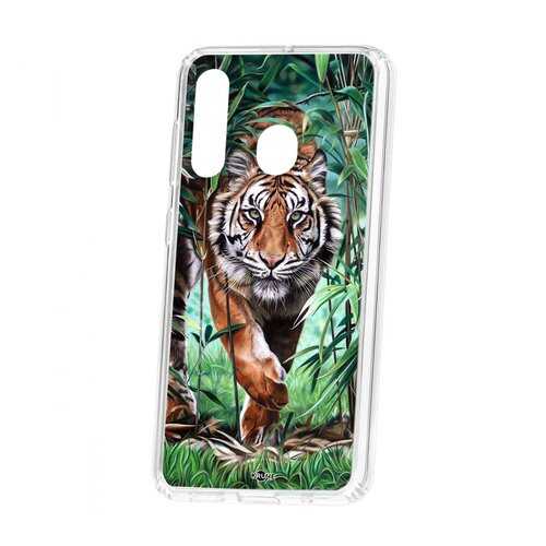 Чехол Kruche Samsung Galaxy A60 2019 Print Крадущийся тигр