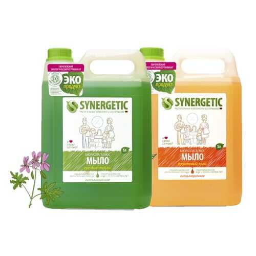Набор Synergetic Mix мыло жидкое Луговые травы, фруктовый микс 2 шт 5 л