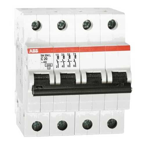 Автоматический выключатель ABB SH204L 4P C63, 4,5kA, 2CDS244001R0634