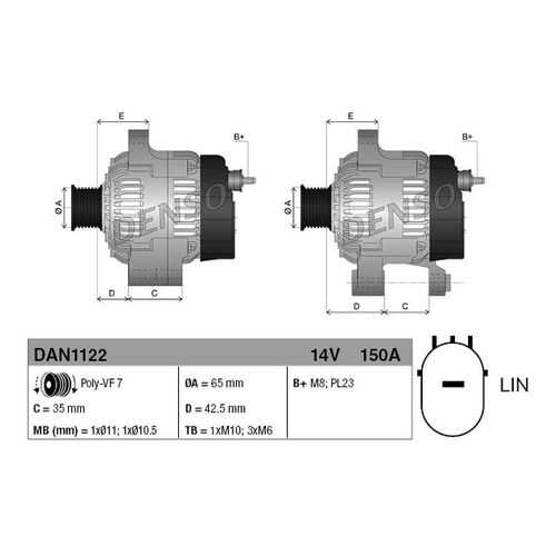 Генератор DENSO DAN1122