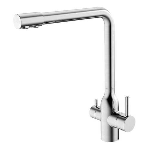 Смеситель для кухни MELANA-F610304 Stello нерж.сталь, однорычажный, сатин, литой излив