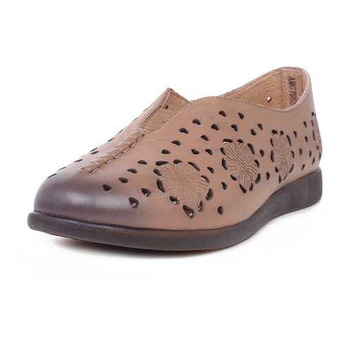 Мокасины женские Alessio Nesca Comfort b3106070 коричневые 39 RU