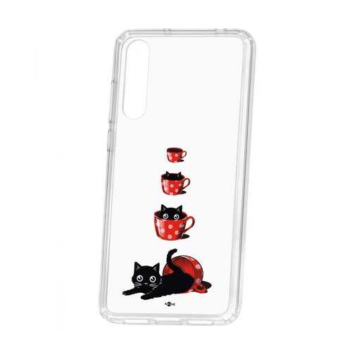 Чехол Kruche Huawei P20 Pro (Plus) Print Котенок в чашке